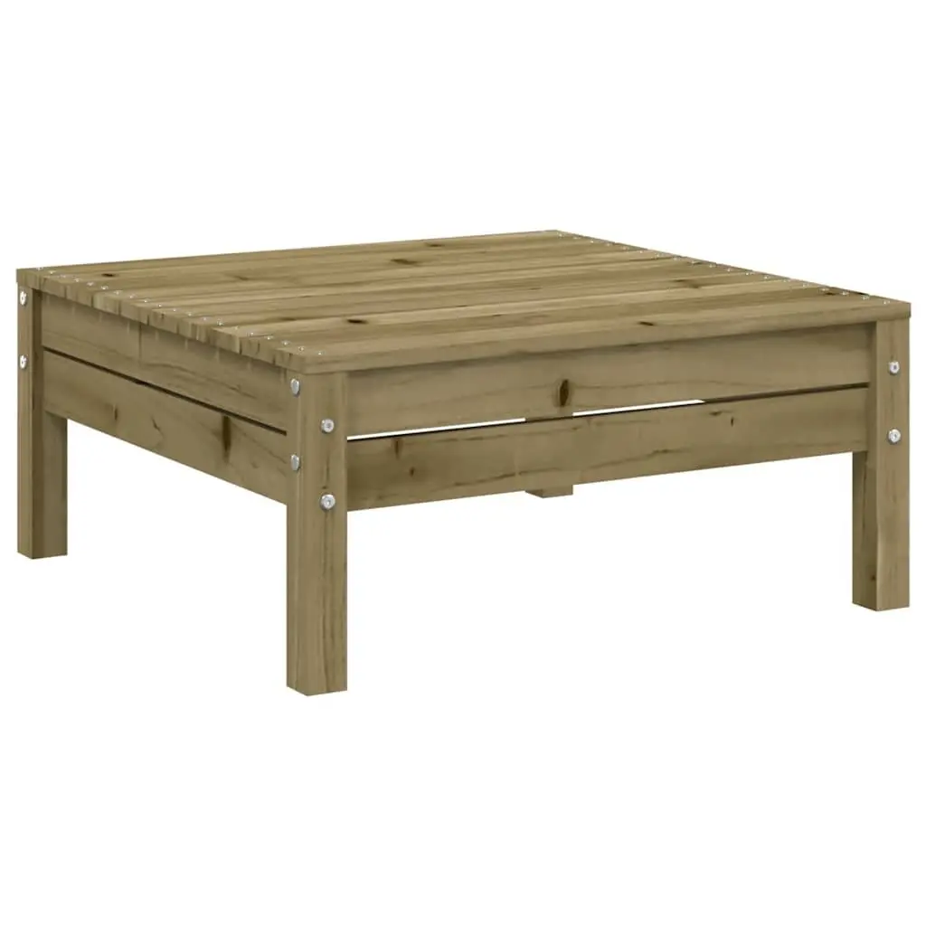 2-Seater Wooden Garden Sofa with Cushions Footstool Outdoor Patio Seating Brown