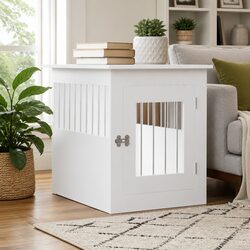Elevate Your Home with This Functional Dog Crate Table