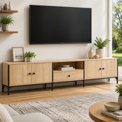 Stylish TV Cabinet in Brown for a Cozy Living Space