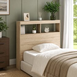 Enhance Your Bedroom with a 100 cm Brown Headboard Cabinet