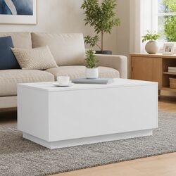 Enhance Your Living Room with White LED Coffee Table