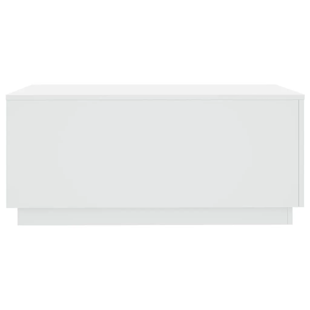 Coffee Table 90 x 50 x 40 cm with RGB LED Lights Modern Living Room Accent Furniture White