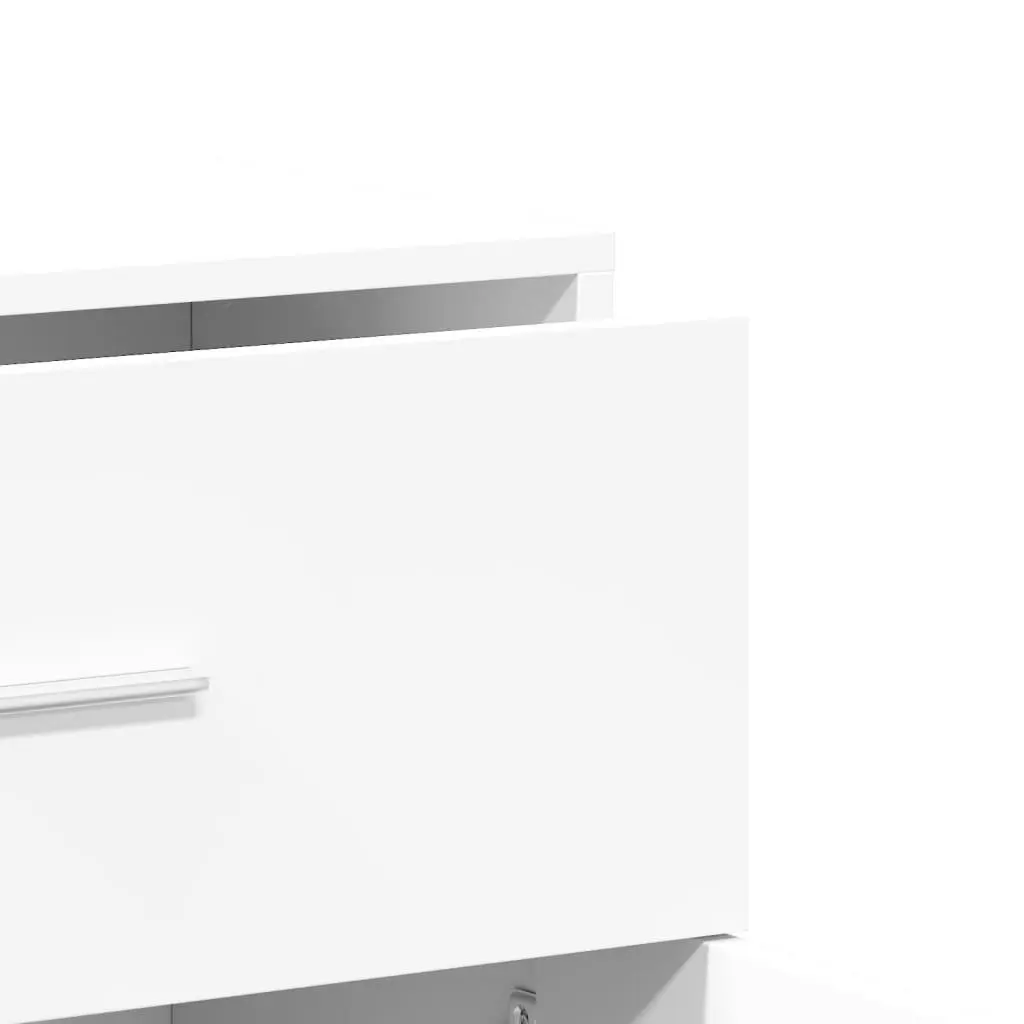 Engineered Wood Sideboard 60x31x70cm White Modern Storage Cabinet