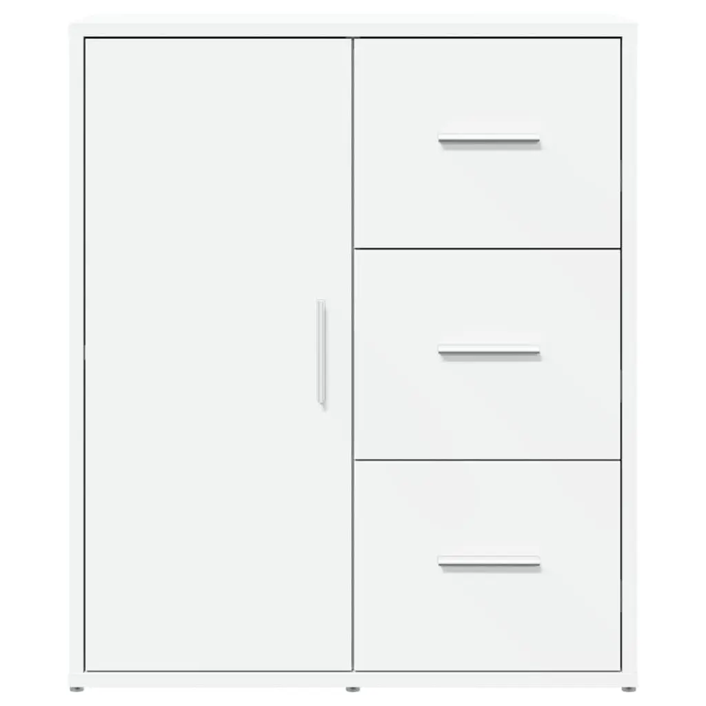Sideboard Storage Cabinet White 60x31x70 cm Engineered Wood Ample Storage and Display Space