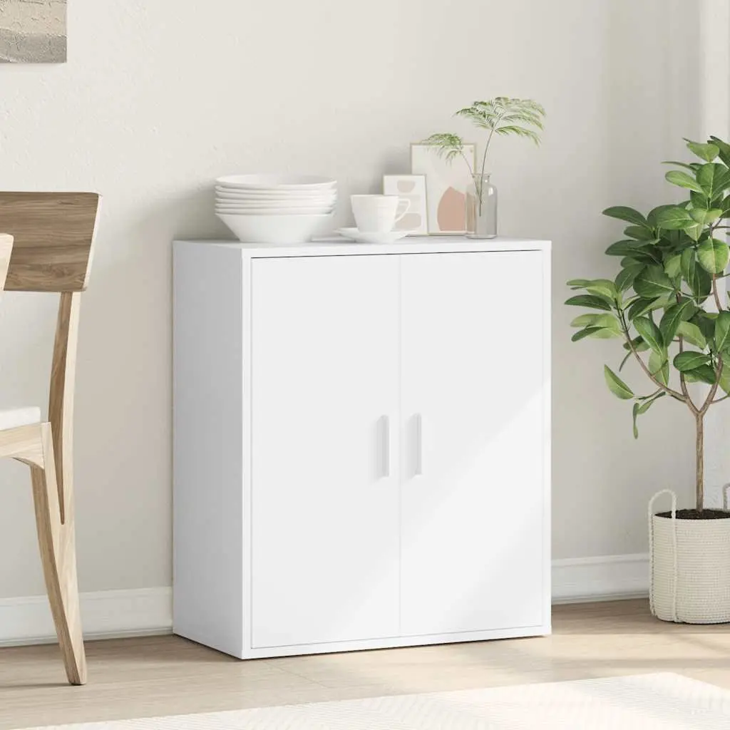 Sideboard White 79x38x80 cm Storage Cabinet Engineered Wood Furniture