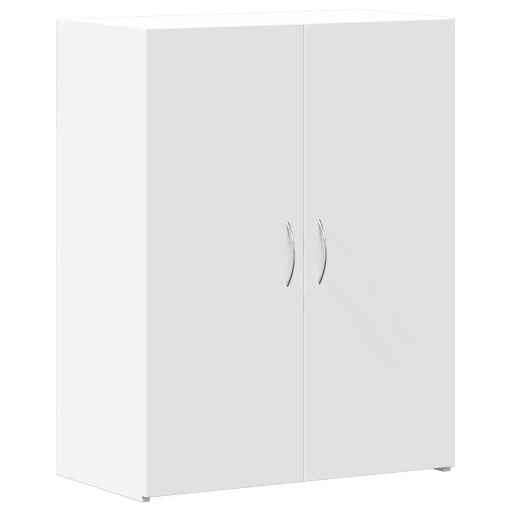 File Cabinet White Engineered Wood Storage Organizer with Multiple Shelves