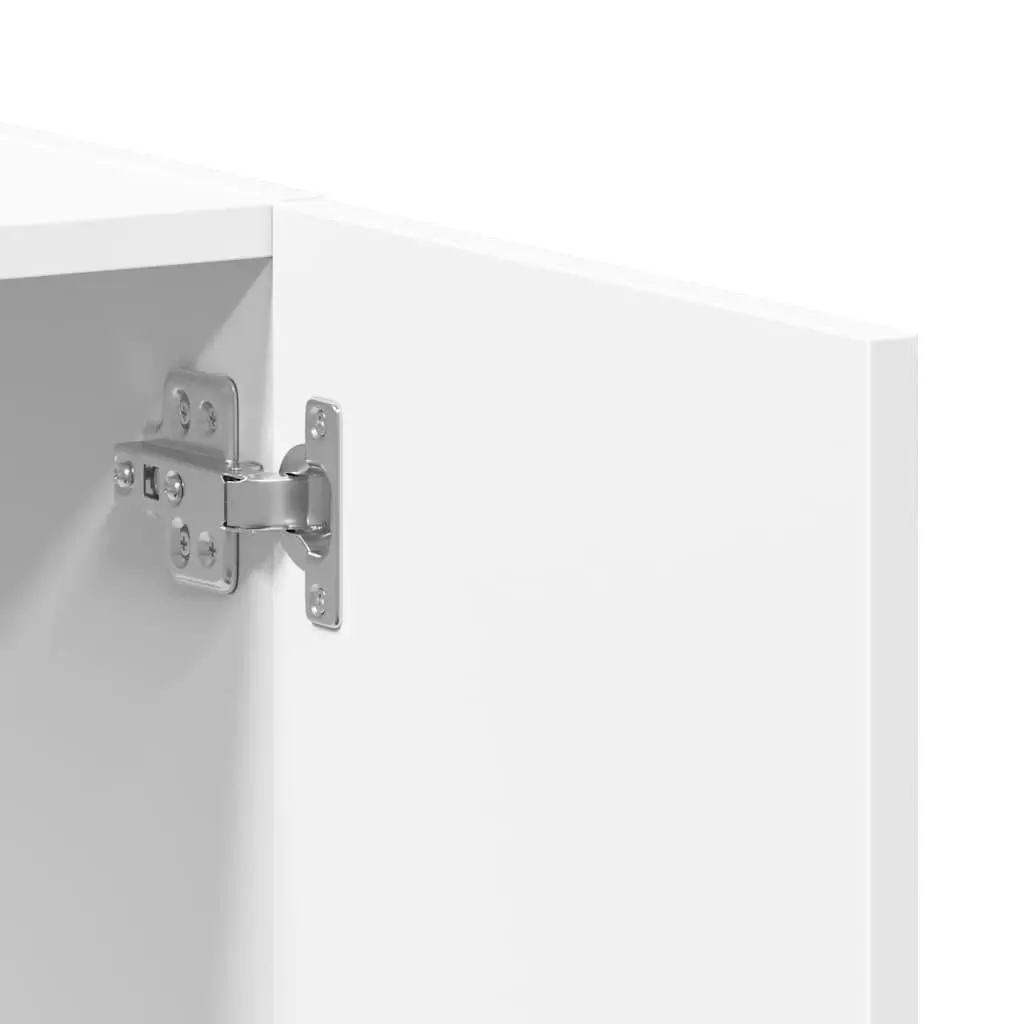 File Cabinet White Engineered Wood Storage Organizer with Multiple Shelves