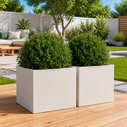 Elevate Your Outdoor Space with White Steel Planters