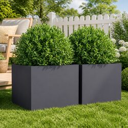 Elevate Your Outdoor Space with Anthracite Steel Planters