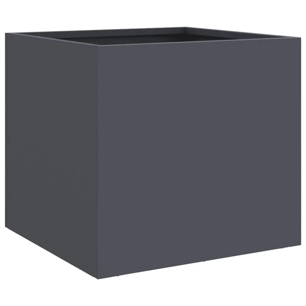 Steel Garden Planters 32x30x29 cm Anthracite Sturdy Frame for Flowers and Plants