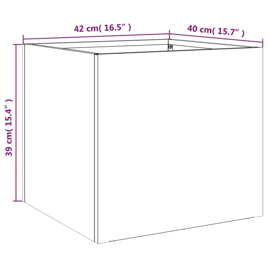 Steel Planters 2pcs White Outdoor Raised Beds Garden Flower Pots
