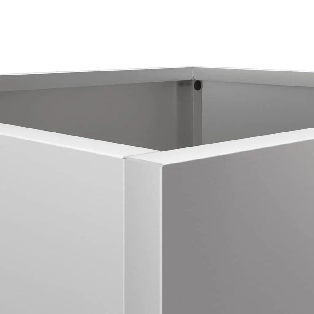 Garden Planters 49x47x46 cm Galvanised Steel Outdoor Pots 2 pcs
