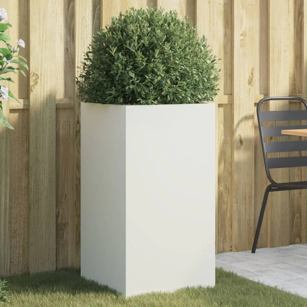 Steel Planter 42 x 38 x 75 cm Sturdy Construction for Outdoor Patio Garden Decor
