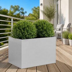 Elevate Your Space with a Stylish Galvanised Steel Planter 62x40x39 cm