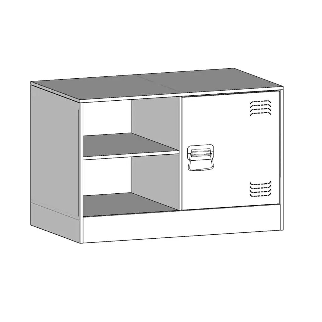 TV Cabinet 67x39x44 cm Black 2 Pieces Storage Unit Display Furniture