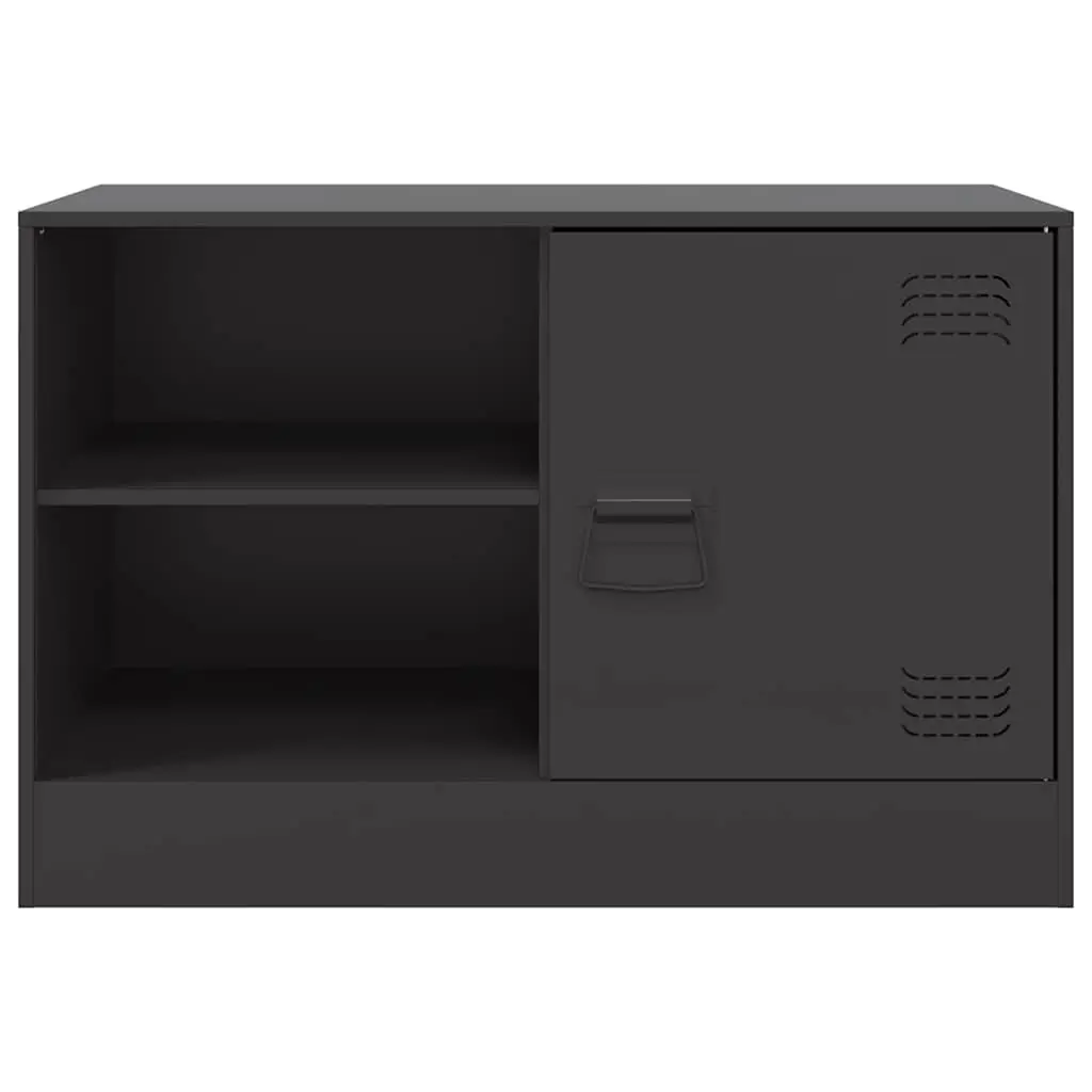TV Cabinet 67x39x44 cm Black 2 Pieces Storage Unit Display Furniture
