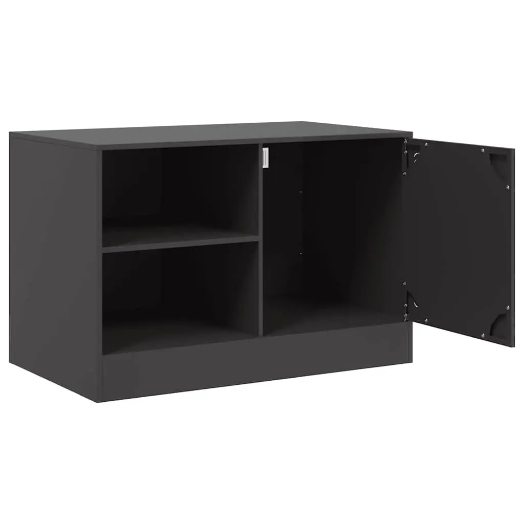 TV Cabinet 67x39x44 cm Black 2 Pieces Storage Unit Display Furniture