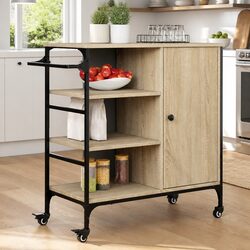 Stylish Brown Kitchen Trolley for Enhanced Home Organization