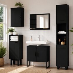 Enhance Your Bathroom Space with a Black Vanity Cabinet