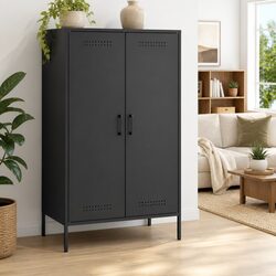Enhance Your Living Space with a Black Steel Highboard Cabinet
