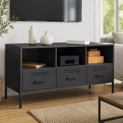 Enhance Your Living Space with This Industrial-Style TV Cabinet