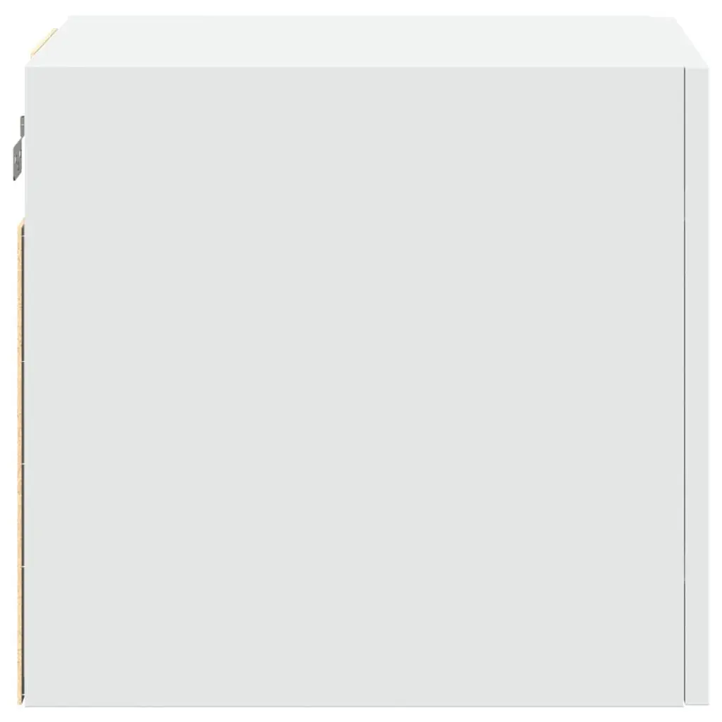 Wall Cabinet White Engineered Wood Wall-Mounted Storage Cupboard for Bedroom Living Room