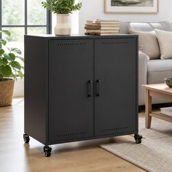 Elegant Black Sideboard for Effortless Home Organization