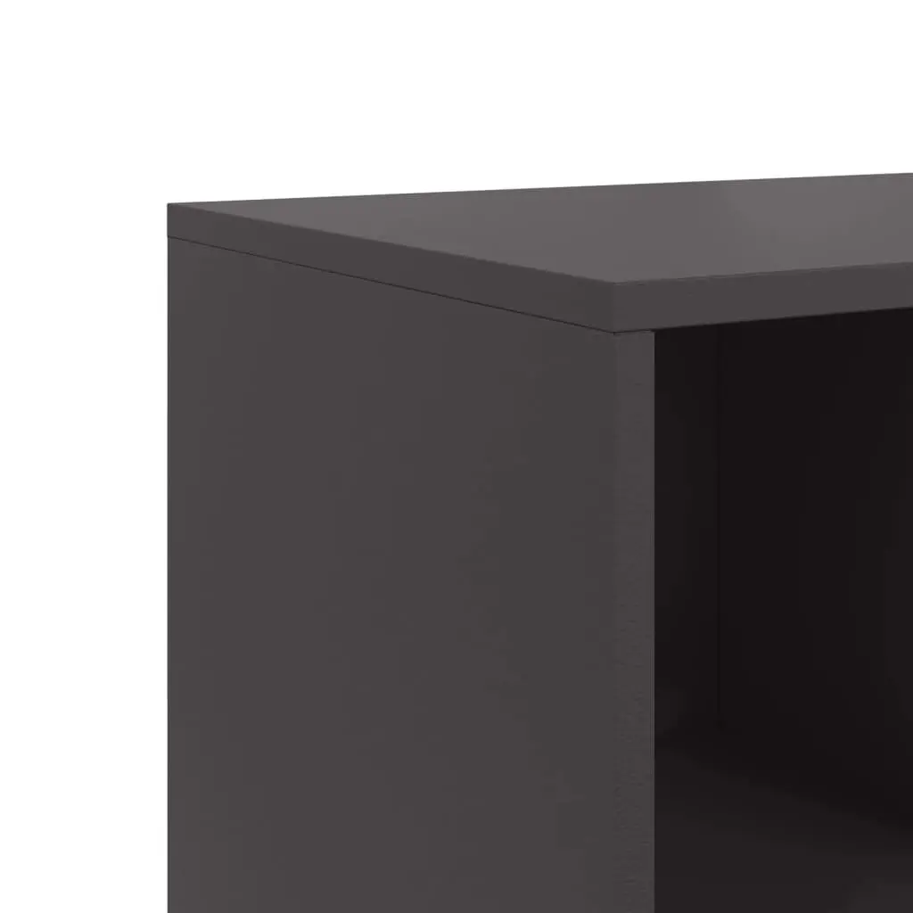 Sideboard Black Storage Cabinet with Wheels Durable Steel Construction for Living Room and Hallway