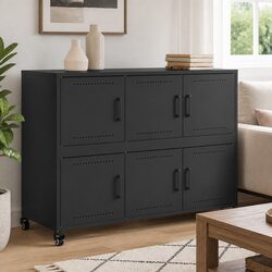 Elegant Black Sideboard for a Tidy Living Space