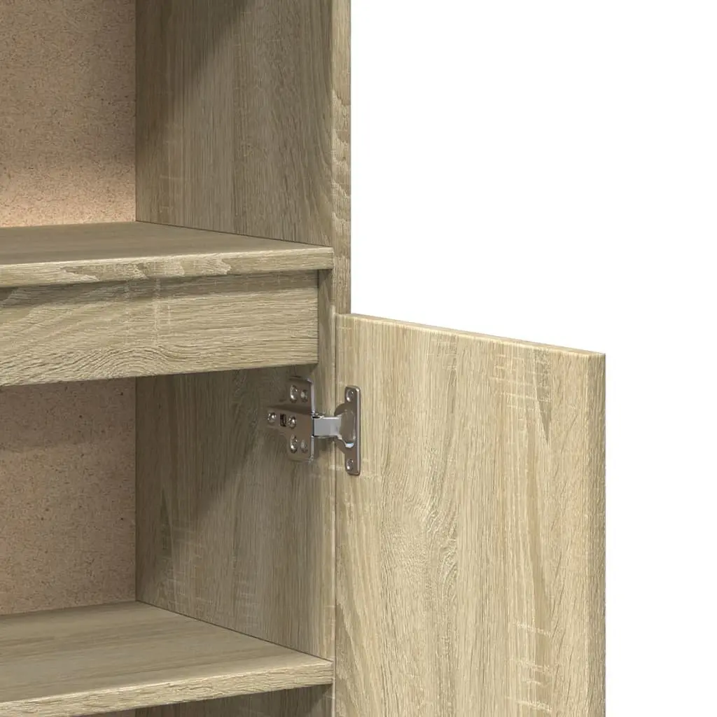 Bathroom Cabinet Brown 30x30x100cm Engineered Wood Storage Cupboard