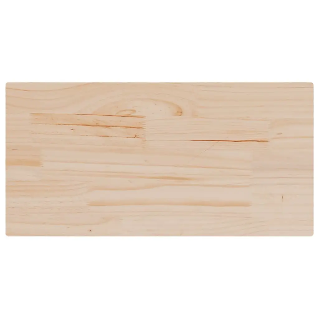 Solid Wood Pine Table Top 90x45x1.7cm Brown Rustic