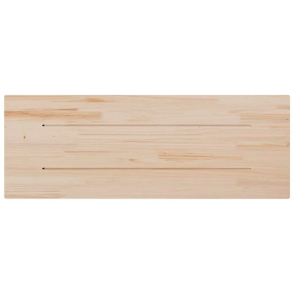 Rectangular Table Top 110x40cm Solid Pine Wood Rustic Brown Replacement Surface
