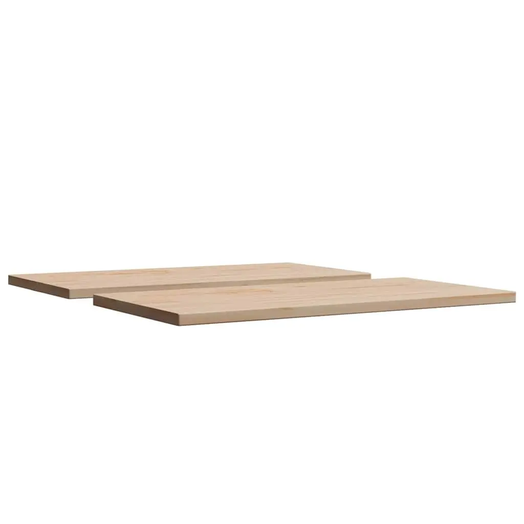 Wooden Table Tops 60x30x2.5 cm Rectangular Solid Pine Brown 2 pcs