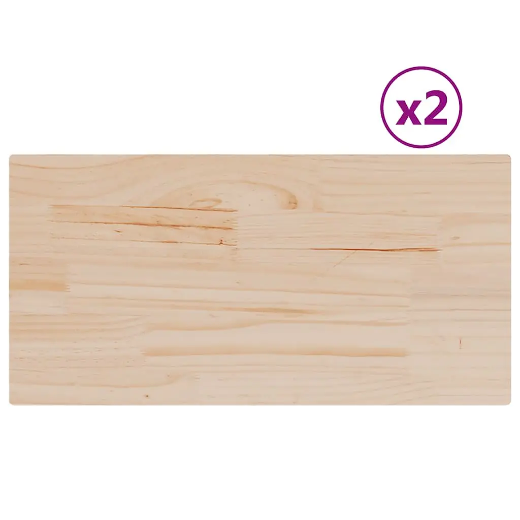 Solid Wood Table Top 80x40cm Brown Pine Replacement Dining Furniture