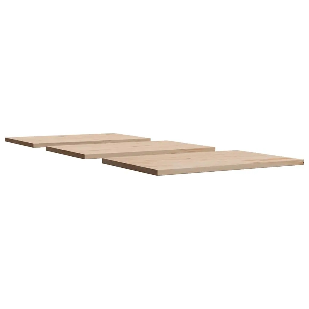 Wooden Table Top 80x47cm Rectangular Solid Pine Wood Brown