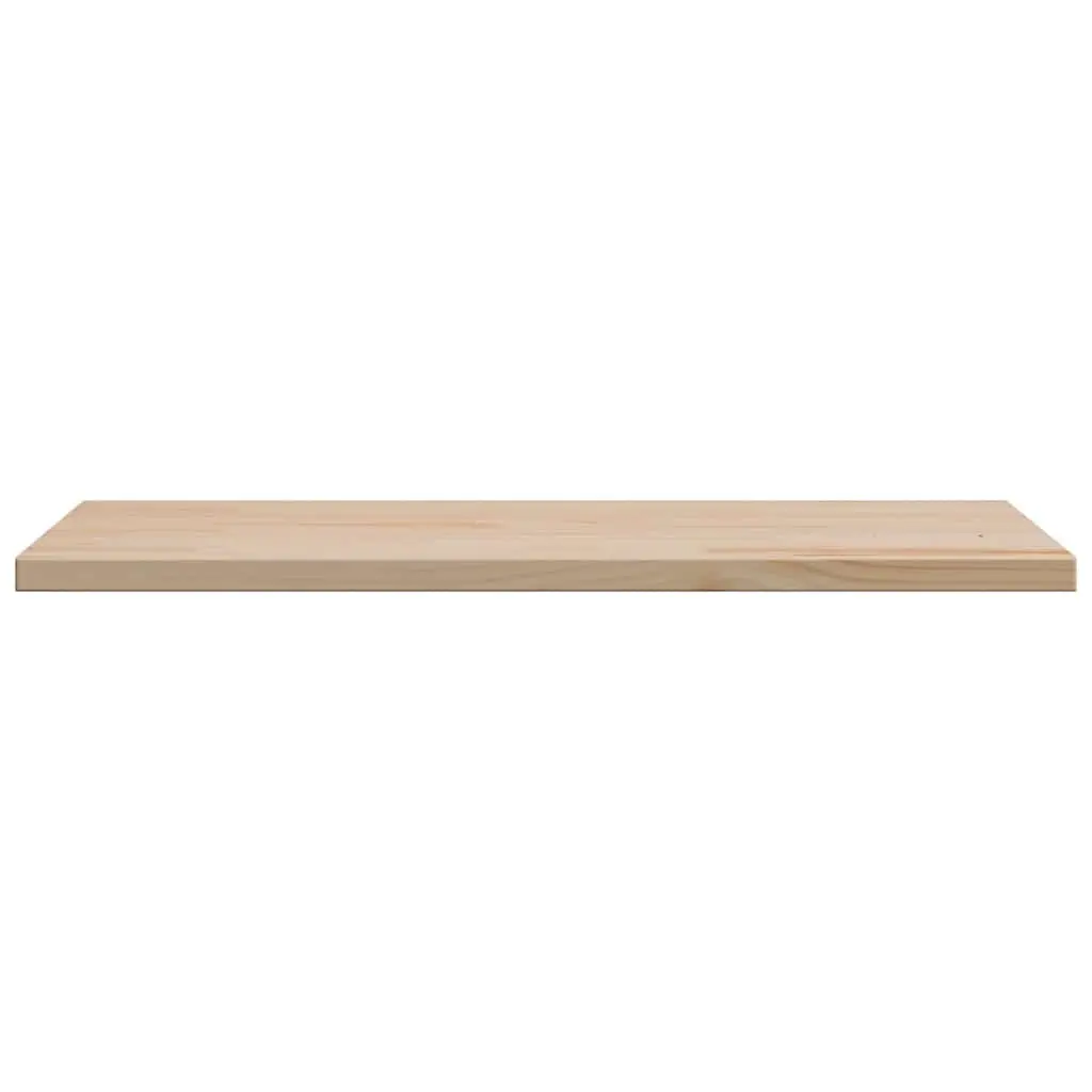 Wooden Table Top 80x47cm Rectangular Solid Pine Wood Brown
