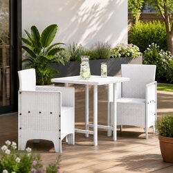 Garden Chair 2 pcs White Outdoor Seating Modern Design Patio Furniture