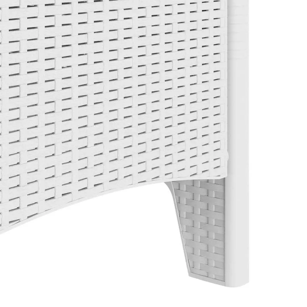 Outdoor Garden Chair Set 4 Pieces White Modern Patio Seating Stackable Furniture