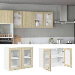 Enhance Your Space with Hanging Glass Cabinet 80x31x60cm
