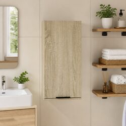 Space-Saving Brown Sonoma Oak Bathroom Storage Cabinet