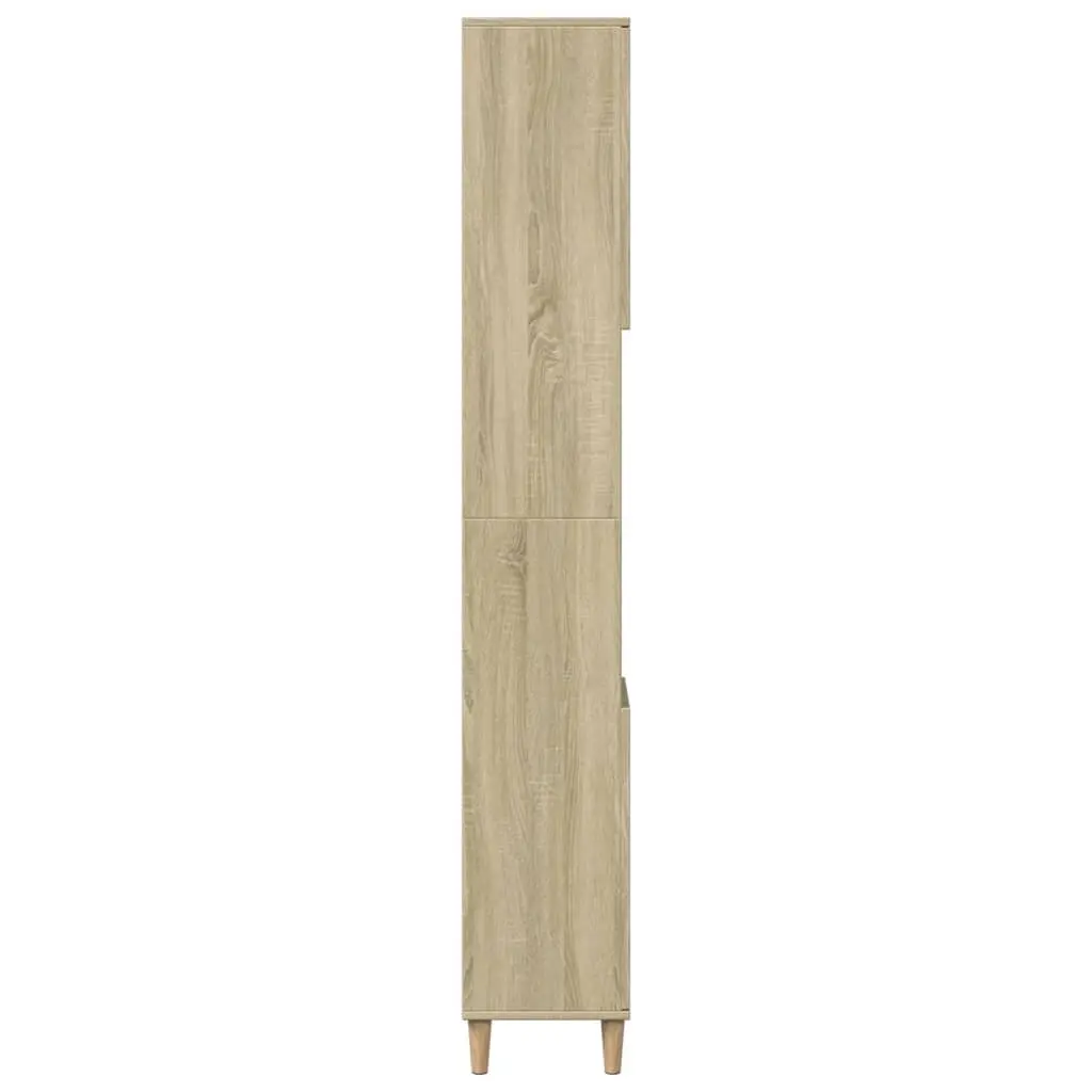 Bathroom Cabinet 30x30x190cm Sonoma Oak Engineered Wood Storage Unit