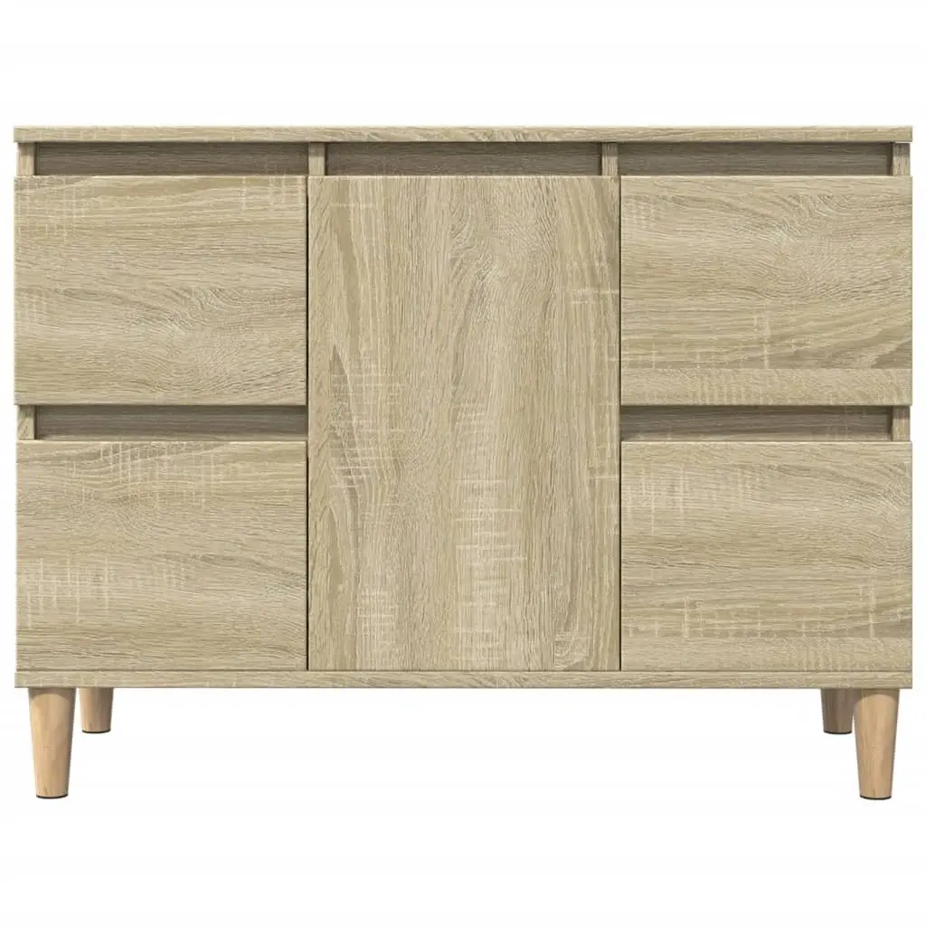 Bathroom Sink Cabinet 80x33x60cm Brown Engineered Wood Vanity Unit with 4 Drawers and 1 Compartment