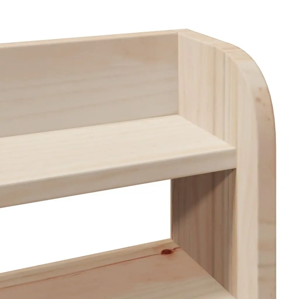 Headboard with Storage Shelves 120 cm Solid Pinewood Bedroom Furniture
