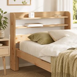 Brown Solid Wood Headboard to Elevate Your Bedroom Style