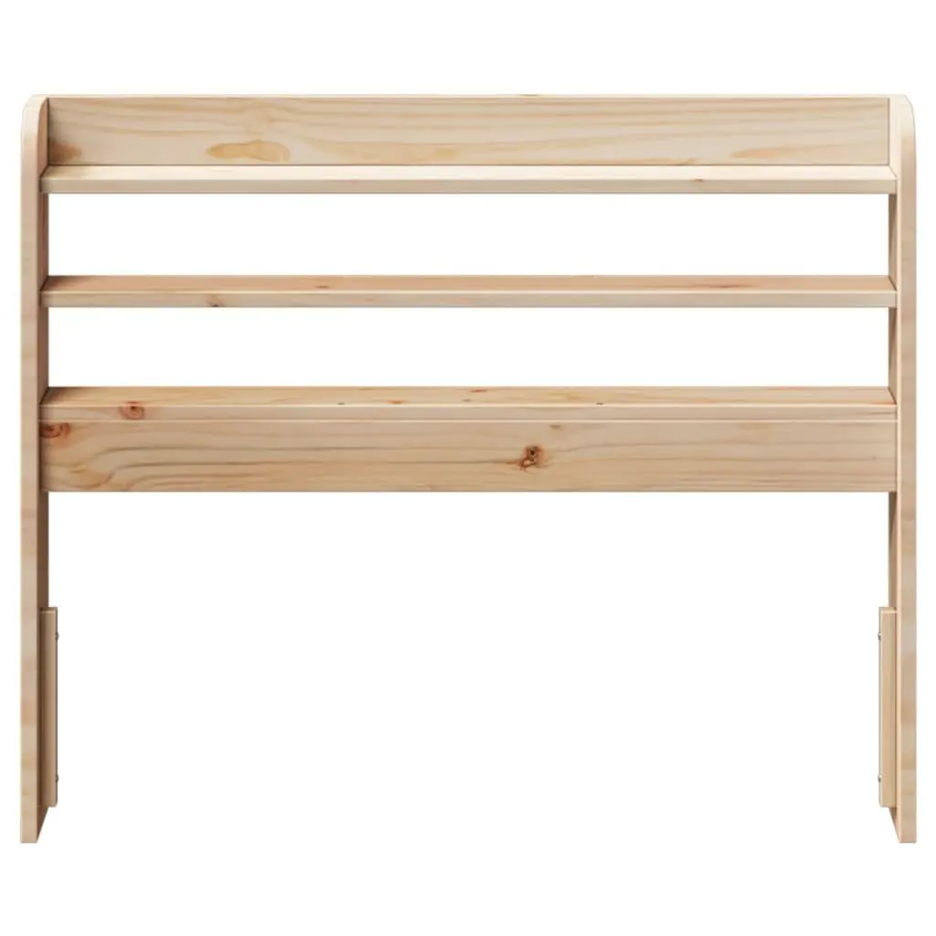 Headboard with Shelves 90 cm Solid Pinewood Freestanding Storage Bedroom Furniture Brown