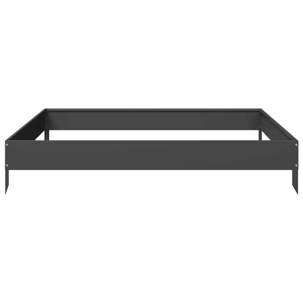 Raised Garden Bed Planter Box Black Steel Outdoor Flowers Vegetables Herbs