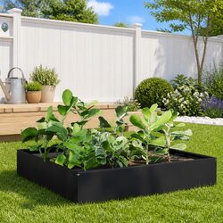 Enhance Your Outdoor Space with a Black Steel Garden Bed