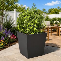Elevate Your Outdoor Space with a Black Steel Planter 40cm