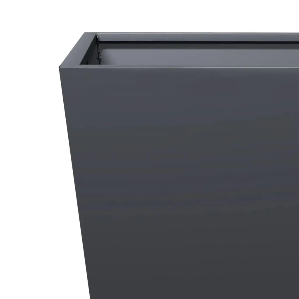 Garden Planter Box 40x40x40 cm Anthracite Steel Outdoor Pots Flowers Plants