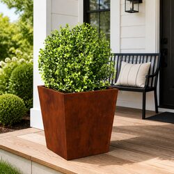 Garden Planters 2pcs 40x40x40cm Weathering Steel Outdoor Pots Raised Beds
